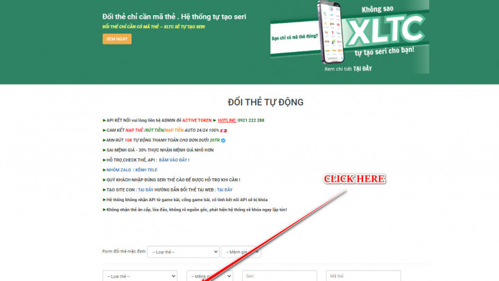 Tính năng Auto Generate seri tại xulythecao.com
